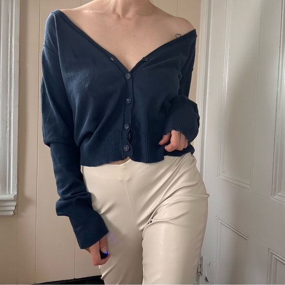 Aeropostale Sweaters - Y2K Aeropostale Navy Blue Cardigan
